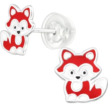 Náušnice Prstýnkárna Dětské stříbrné náušnice Liška AG 925 ≤ 0,7 g