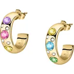 Morellato Pozlacené kruhové náušnice s krystaly Poetica SAUZ02 + 2 měsíce na vrácení zboží