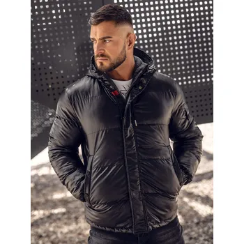 Pánská parka Černá pánská prošívaná zimní sportovní bunda Bolf EX2125A - 2XL