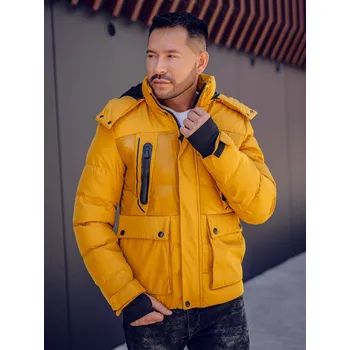 Pánský kabát Kamelová pánská prošívaná zimní bunda Bolf 99527A - M