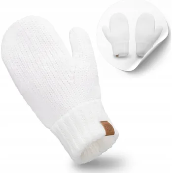 Rukavice Dámské zimní rukavice bílé klasické palčáky teplé