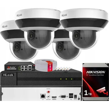 Bezpečnostní kamera Sada IP monitoringu: 4 Mini PTZ kamery 4MPx PTZ-C4MP a 1TB HDD Hikvision