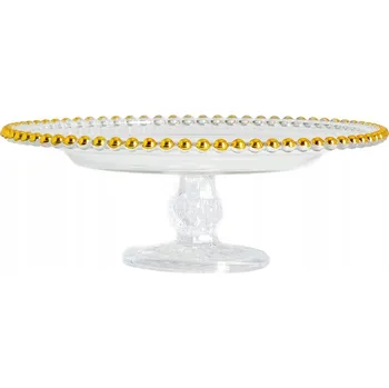 Podnos GOLDEN BALLS na nožce se zlatými prvky HOMLA