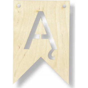 Obraz Dřevěný praporek s písmenem Ą do girlandy - Velkoobchod Handmade
