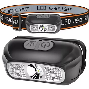 Čelovka Čelovka LED se dvěma režimy, USB nabíjení, až 5 hodin výdrže