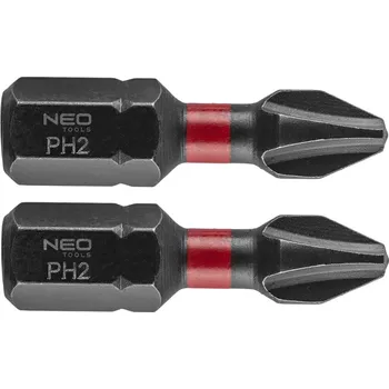 Bit NEO TOOLS Rázové bity PH2 x 25 mm, 2 ks