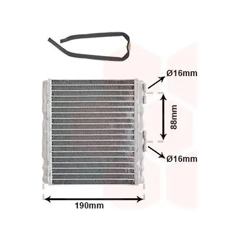 Výměník tepla, vnitřní vytápění VAN WEZEL 13006139