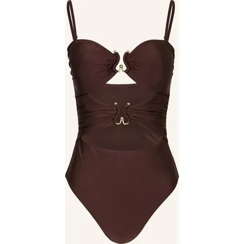 Dámské plavky Mrs & Hugs Dámské Plavky S Výstřihem A Výřezy, tmavě hnědá, 42