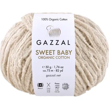 Příze Gazzal Příze Sweet baby organic cotton 2612 béžová