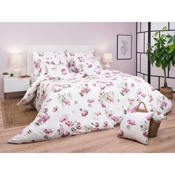 DADKA VRACOV Povlečení bavlna Sasanka pudrová 140x200, 70x90 cm II.jakost