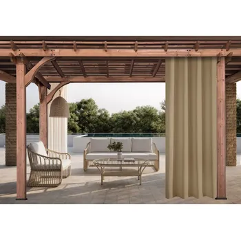 Pergola Venkovní zahradní závěs s tunýlkem JAMAICA color 21 béžová, 155x220 cm (cena za 1 kus) MyBestHome + zátěžová olověná šňůra Cena je již včetně zátěžové olověné šňůry.