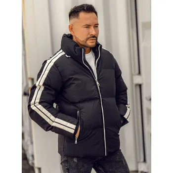 Pánská móda Černá pánská prošívaná zimní bunda Bolf 9979A - 2XL