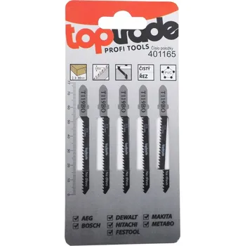 Toptrade Profi Tools Toptrade List pilový pro přímočarou pilu na dřevo T119BO 76mm sada 5ks 401165