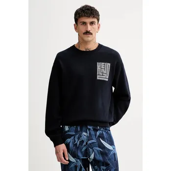 Pánský svetr Vlněný svetr Kenzo Kamon FF55PU7283BA.79 námořnická modř 59X, vel. L