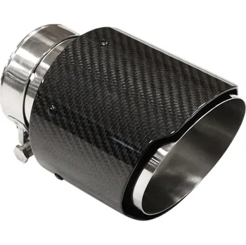 Zadní díl výfuku MTUNING Koncovka výfuku 1x 101 mm, vstup 63 mm, karbonová lesklá