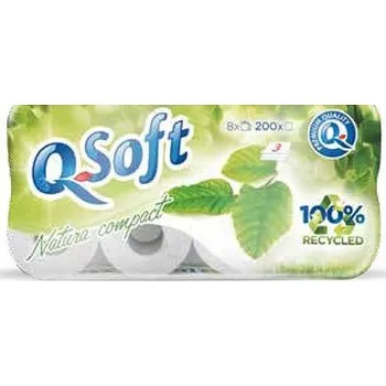 Toaletní papír Q soft toaletní papír natura compact 100% recycled 8ks 3vrstvy