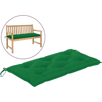 Zahradní lavice vidaXL Poduška na zahradní lavici zelená 100 x 50 x 7 cm textil