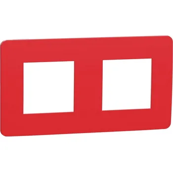 vypínač Krycí rámeček NOVÁ UNICA STUDIO COLOR dvojnásobný, Red/Bílý SCHNEIDER NU280413