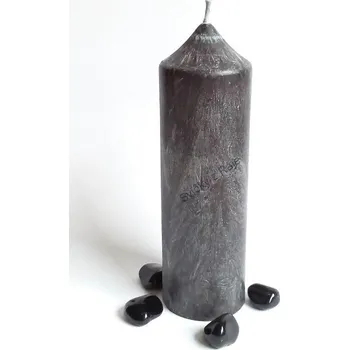 Svíčka Svíčka s kamenem - Obsidián