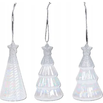 Vánoční dekorace Zdobená Vánoční Koule , vánoční Vánoční Baňky ve tvaru stromečku 12,6 cm 3 ks