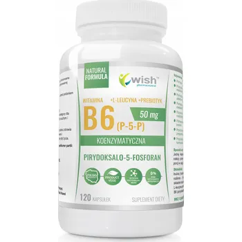 WISH Vitamin B6 P-5-P koenzymatická 50 mg + prebiotikum 120 kapslí