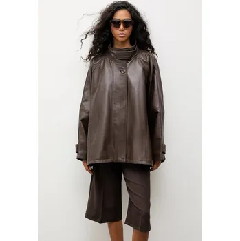 Moto bunda Kožená bunda Answear.LAB WA25-KPD110 hnědá 88X, vel. L/XL