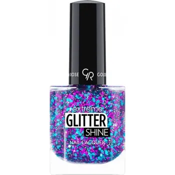 Lak na nehty Lak na nehty Extreme Gel Shine Glitter 211 Golden Rose
