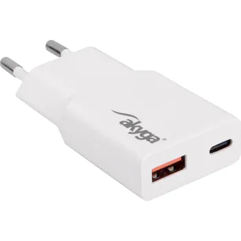 USB Nabíječka AK-CH-27 USB-A + USB-C PD 5-20V / max. 3A 30W Quick Charge 3.0 GaN