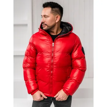 Pánská móda Červená pánská prošívaná zimní bunda Bolf 5M3198A1 - M