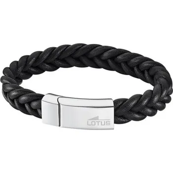 Šperk Lotus Style Černý kožený náramek Men Basic LS2095-2/2 + 2 měsíce na vrácení zboží