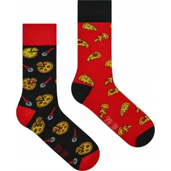 Pánské oblečení Spox Sox Ponožky Pizza, vícebarevné, velikost 44-46
