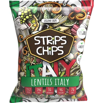 Chips Krekry luštěninové Italy 90 g BIO STRIPS CHIPS