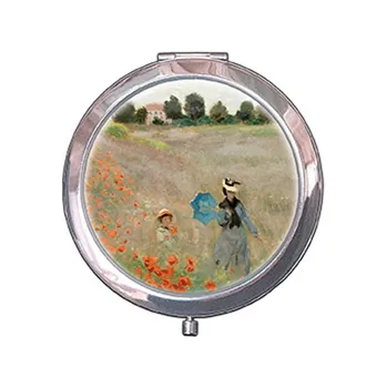Kosmetické zrcátko Plumeria Plu - Kosmetické zrcátko C. Monet, Poppies near Argenteuil - 7 cm