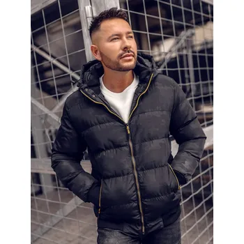 Oblečení a móda Černá pánská prošívaná zimní bunda Bolf 7270A - 2XL