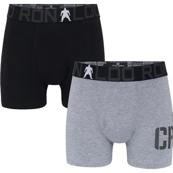 Trenýrky Fan-shop 2pack dětské boxerky CR7 Bamboo black-grey velikost: 10/12 let