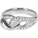 Silver Cat Propletený stříbrný prsten se zirkony Classics SC073 54 mm + 2 měsíce na vrácení zboží