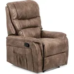 TV křeslo ISLA — hnědá, imitace broušené kůže 61143717