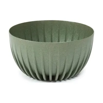 Květináč Plastová mísa Mira eco recycled šedozelená, 240 mm