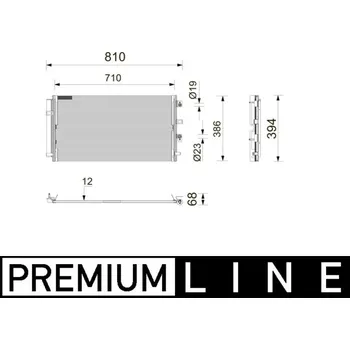 Ventilátor topení a klimatizace Kondenzátor klimatizace MAHLE ORIGINAL AC 1212 000P