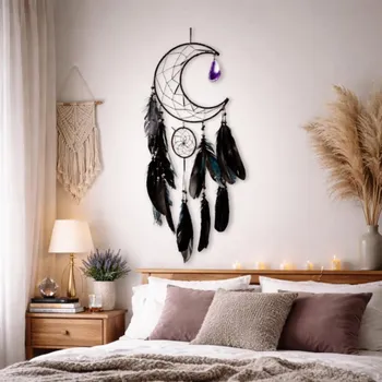 Lapač snů Lapač snů Půlměsíc s fialovým achátem