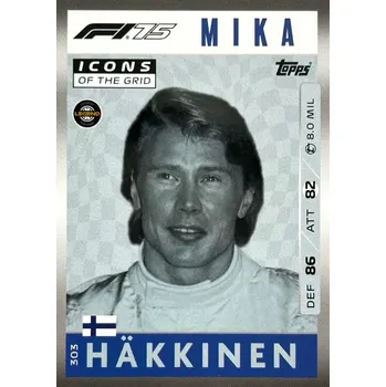 Sběratelská karetní hra F1 Mika Hakkinen (Originální sběratelská kartička F1 2025)