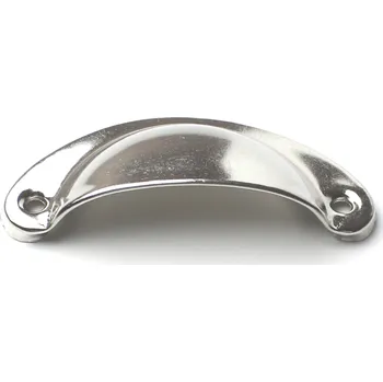 Nábytkové kování 97003 - mušle kov 64mm - stříbrná (97003 - mušle kov 64mm - stříbrná. Jednoduchý a funkční doplněk do interiéru.)