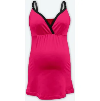 Těhotenská móda Kojící a těhotenské tílko Ema na ramínka, sytě růžové L/XL