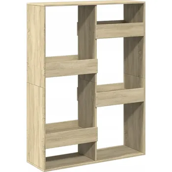 Knihovna Regál dub sonoma, 6 polic, 100x33x135 cm