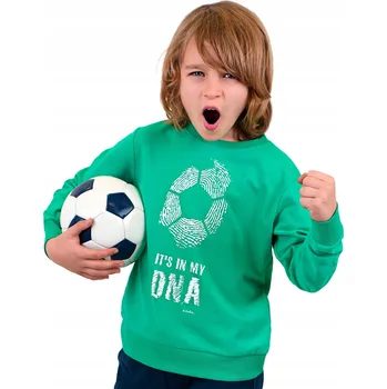 Dětská móda Dětská mikina Chlapecká bavlna zelená 134 tepláková Fotbal Endo