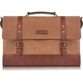 Pánská brašna přes rameno hnědá na notebook do práce veganská Paolo Peruzzi