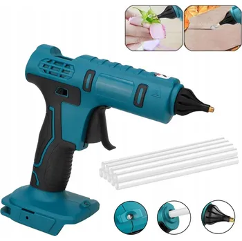 Horkovzdušná pistole PISTOLE NA HORKÉ LEPIDLO PRO LEPENÍ + 10x NÁPLNĚ 11mm, VÝKONNÁ