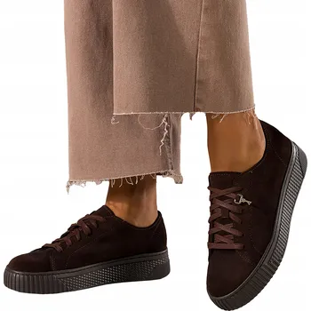 Dámské tenisky Dámské KOŽENÉ tenisky Sportovní Obuv Hnědé Klasické Pohodlné vel. 41