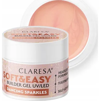 Lak na nehty Třpytivý Stavební gel Claresa Soft&Easy Dancing 90g