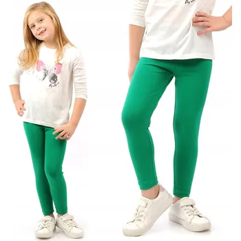 LAEMI dětské legíny dlouhé klasické bavlna zelené velikost 116